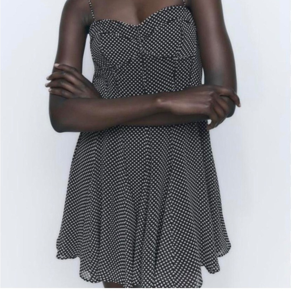 Polka Dot Black Dress